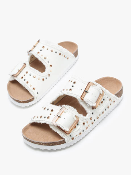 Slippers Fusbett Colors of california Wit women HCBIO406 ander zicht 2