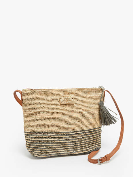 Cross Body Tas L'atelier Du Crochet Raphia Le voyage en panier Beige l'atelier du crochet AM753 ander zicht 2