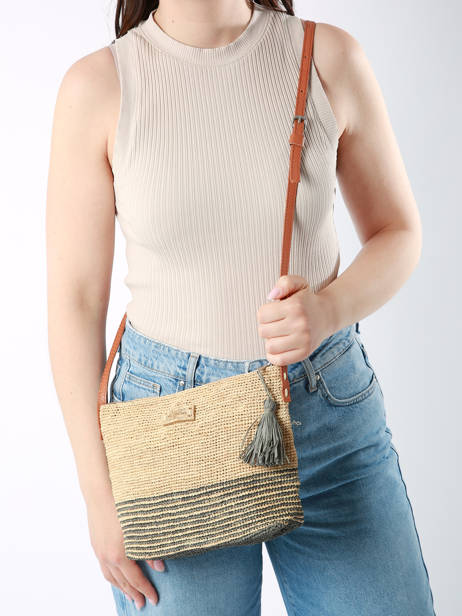 Cross Body Tas L'atelier Du Crochet Raphia Le voyage en panier Beige l'atelier du crochet AM753 ander zicht 1