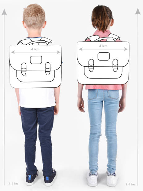 Boekentas 2 Compartimenten Tann's Rood les fantaisies g 41125 ander zicht 1