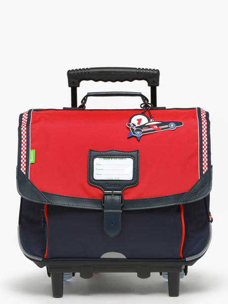 Boekentas Op Wieltjes 2 Compartimenten Tann's Rood les fantaisies g 42125