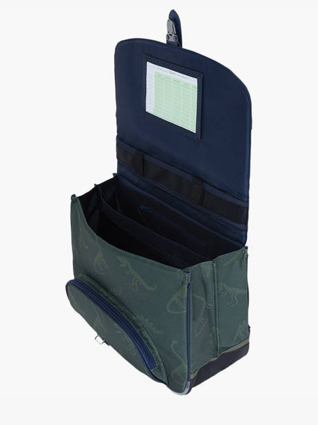 Boekentas 2 Compartimenten Tann's Groen les fantaisies g 38277 ander zicht 2