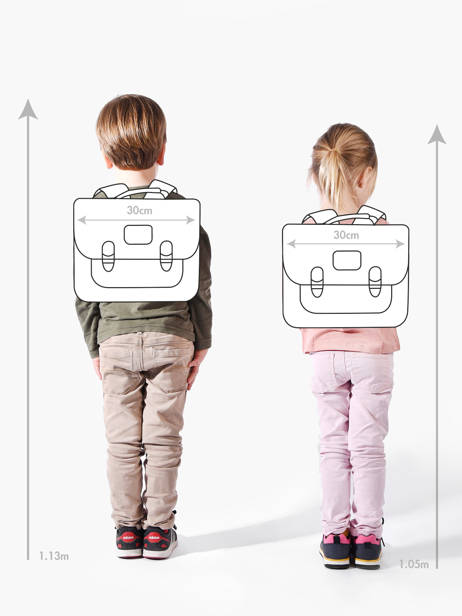 Boekentas 1 Compartiment Kidzroom Roze lisbon beasties 4044 ander zicht 1