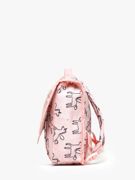 Boekentas 1 Compartiment Kidzroom Roze lisbon beasties 4044 ander zicht 2