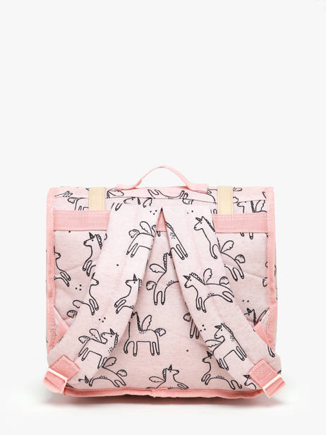 Boekentas 1 Compartiment Kidzroom Roze lisbon beasties 4044 ander zicht 4