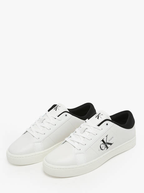 Sneakers Uit Leder Calvin klein jeans Wit men 8640GT ander zicht 1