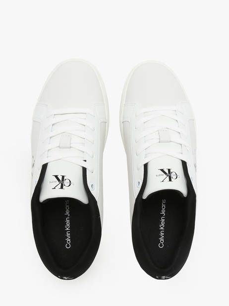 Sneakers Uit Leder Calvin klein jeans Wit men 8640GT ander zicht 4
