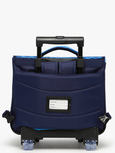 Boekentas 2 Compartimenten Snowball Blauw foot T46138 ander zicht 5