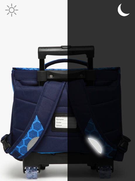 Boekentas 2 Compartimenten Snowball Blauw foot T46138 ander zicht 6