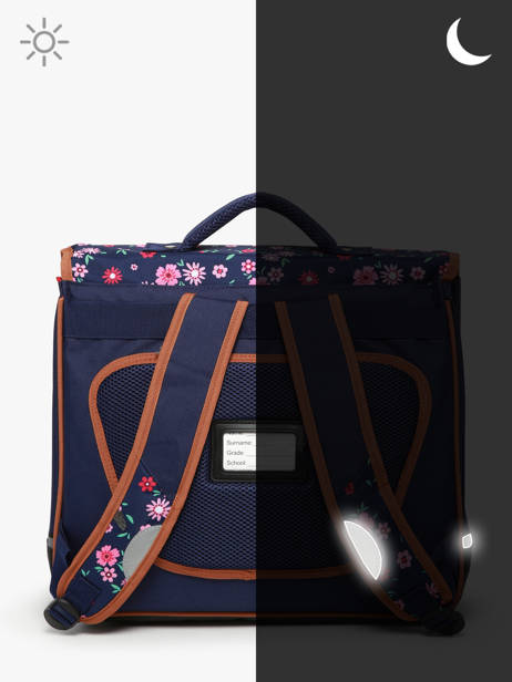 Boekentas 2 Compartimenten Snowball Blauw liberty 46338 ander zicht 5