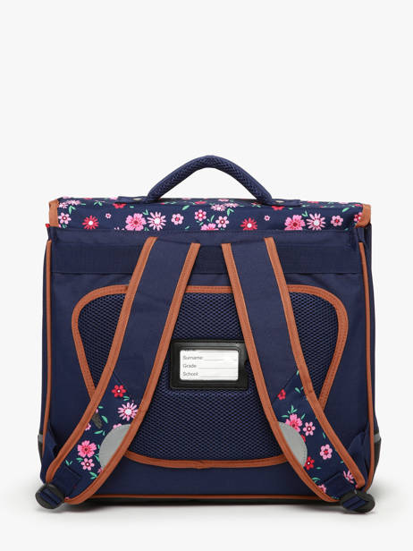 Boekentas 2 Compartimenten Snowball Blauw liberty 46341 ander zicht 4