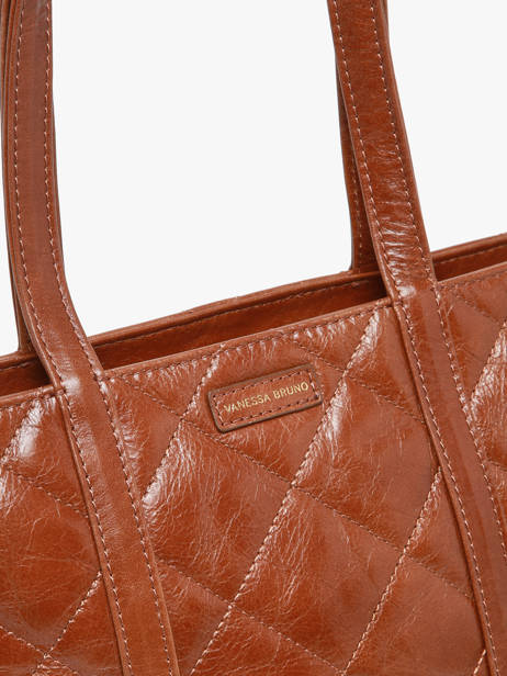 Handtas Cabas Cuir Leder Vanessa bruno Bruin cabas cuir 84V40378 ander zicht 2