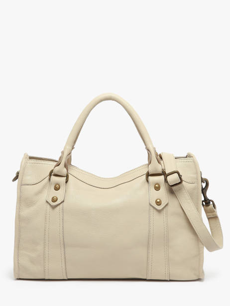 Handtas Cow Leder Basilic pepper Beige cow BCOW22 ander zicht 4