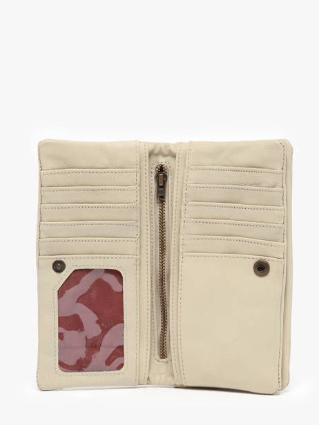 Portefeuille Cow Leder Basilic pepper Beige cow BCOW96 ander zicht 1