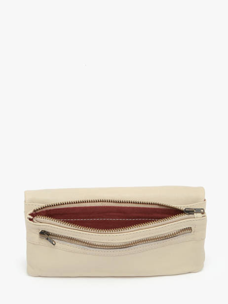 Portefeuille Cow Leder Basilic pepper Beige cow BCOW96 ander zicht 2