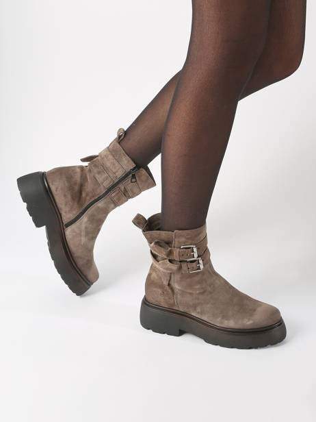 Enkellaarsjes Uit Leder Mjus Grijs women L44201 ander zicht 1