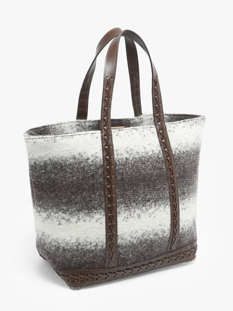 Schoudertas L Cabas Wol Vanessa bruno Grijs cabas 43140315 ander zicht 2