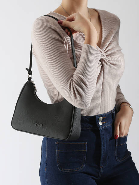 Cross Body Tas Brasilia Leder Nathan baume Zwart n city 41 ander zicht 1