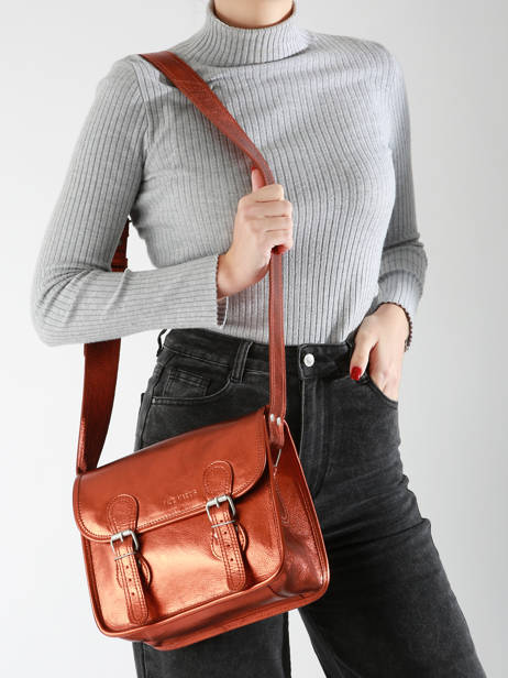 Cross Body Tas La Sacoche S Ginger Leder Paul marius Bruin ginger SACOSGIN ander zicht 1