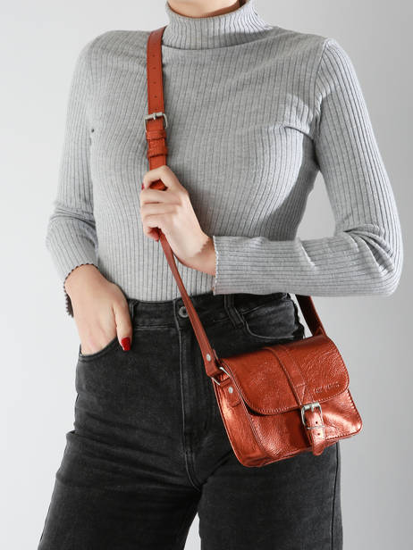 Cross Body Tas L'essentiel Ginger Leder Paul marius Bruin ginger ESSENGIN ander zicht 1