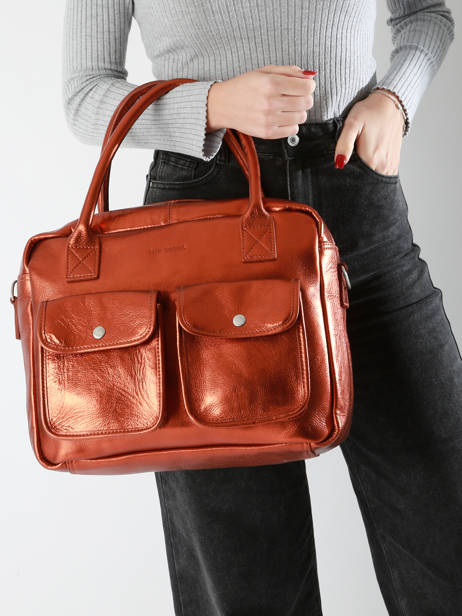 Handtas Le Dandy Ginger Leder Paul marius Bruin ginger DANDYGIN ander zicht 1