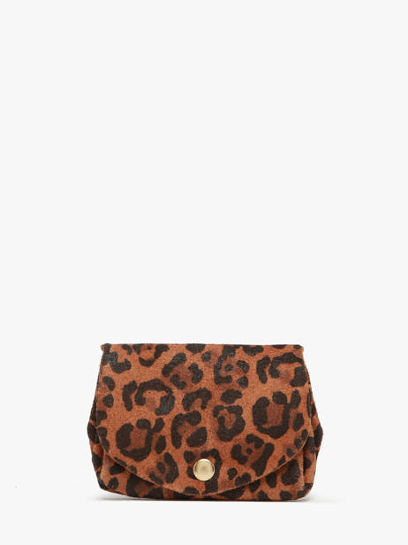 Portemonnee Leder Paul marius Zwart leopard GUSTALEO