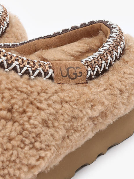 Pantoffels Tasman Maxi Curly Uit Leder Ugg Bruin women 1158356 ander zicht 3