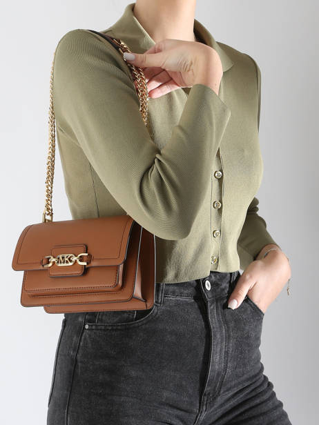 Cross Body Tas Heather Leder Michael kors Bruin heather S2G7HC0L ander zicht 1