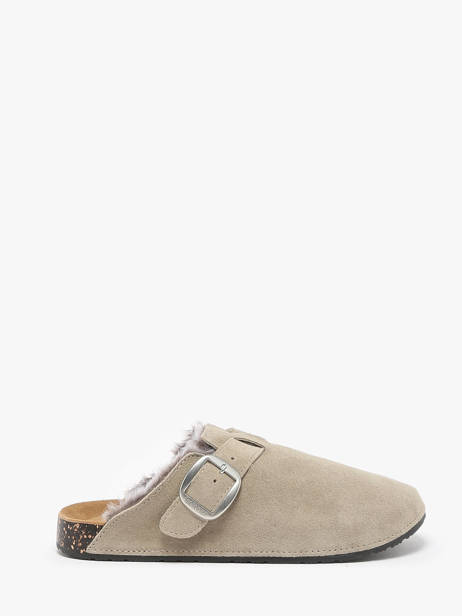 Pantoffels Uit Leder Isotoner Grijs women 94998 ander zicht 4