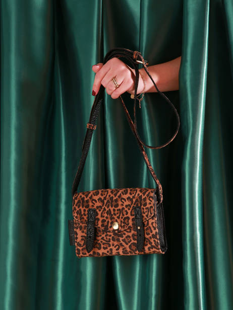 Cross Body Tas Mini Leopard Leder Paul marius Zwart leopard MINILEO ander zicht 5