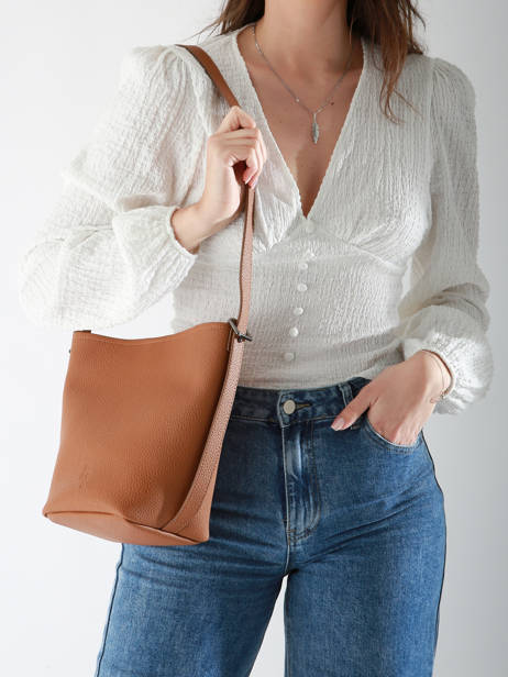 Schoudertas Rugzak S Cavalier Leder Etrier Bruin cavalier ECLR126S ander zicht 1