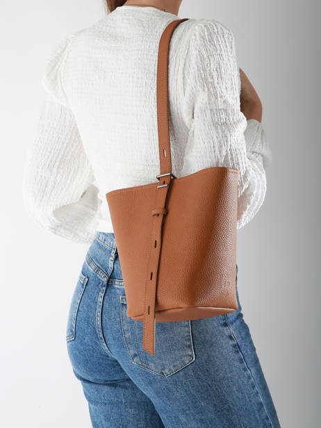 Schoudertas Rugzak S Cavalier Leder Etrier Bruin cavalier ECLR126S ander zicht 2