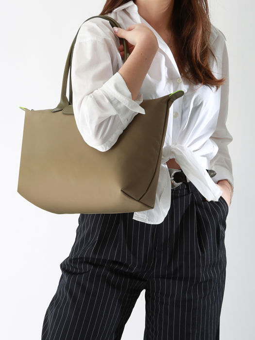 Longchamp Le pliage green Schoudertas Groen