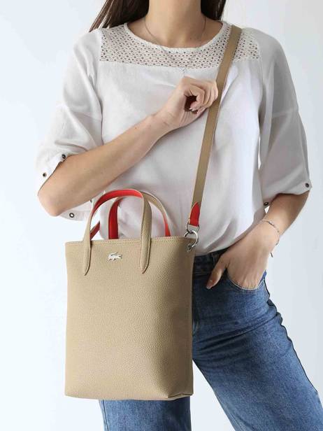 Cross Body Tas Anna Lacoste Beige anna NF4929AA ander zicht 1