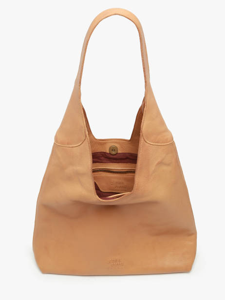 Schoudertas Cow Leder Basilic pepper Bruin cow BCOW2M ander zicht 3