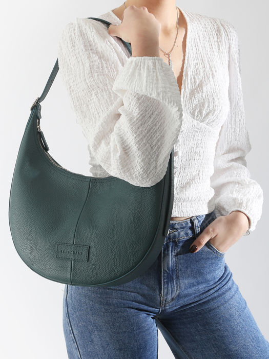 Longchamp Essential cuir Shopping Blauw
