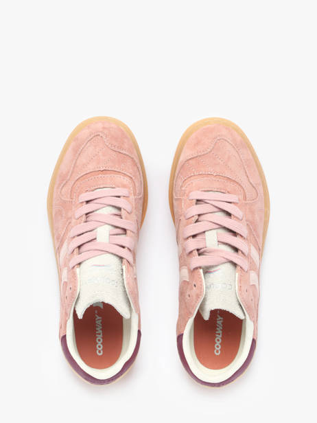 Sneakers Goal Uit Leder Coolway Roze women 7603184 ander zicht 4