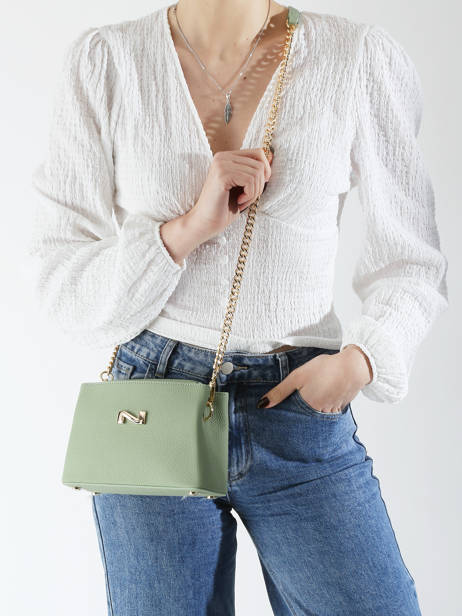 Cross Body Tas Poppy Leder Nathan baume Groen eden 2 ander zicht 1