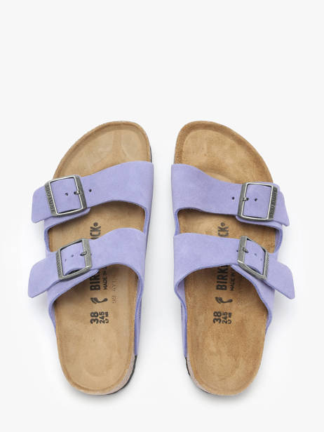 Slippers Arizona Uit Leder Birkenstock Violet women 1029218 ander zicht 3