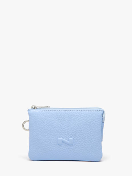 Portemonnee 2 Compartimenten Leder Nathan baume Blauw original n 302N