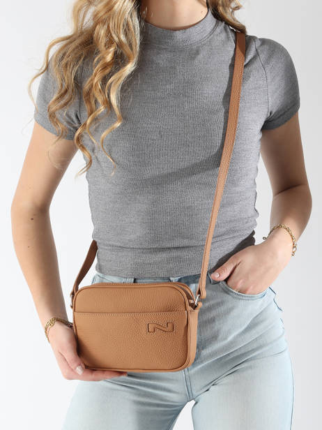 Cross Body Tas N City Leder Nathan baume Bruin n city 6 ander zicht 1