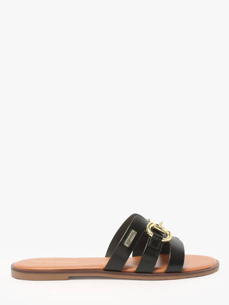 Slippers Hamia Uit Leder Les tropeziennes Zwart women HAMIA