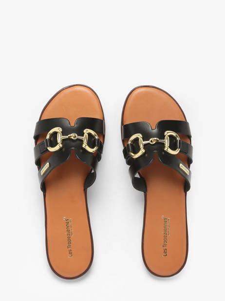 Slippers Hamia Uit Leder Les tropeziennes Zwart women HAMIA ander zicht 3