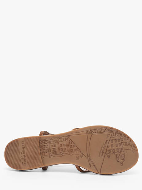 Open Sandalen Monagum Uit Leder Les tropeziennes Bruin women MONAGUM ander zicht 4