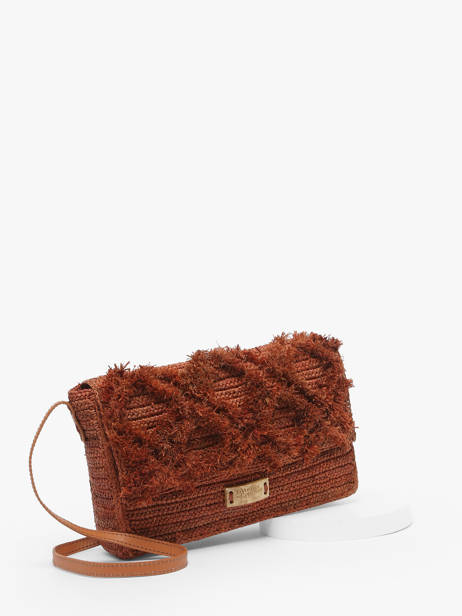 Cross Body Tas L'atelier Du Crochet Raphia Le voyage en panier Bruin l'atelier du crochet AM768 ander zicht 2