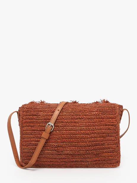 Cross Body Tas L'atelier Du Crochet Raphia Le voyage en panier Bruin l'atelier du crochet AM768 ander zicht 4