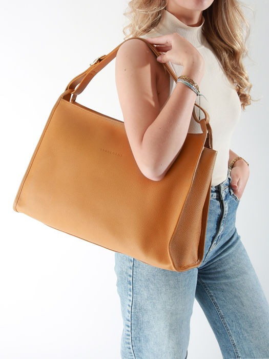 Longchamp Le foulonné Schoudertas Bruin