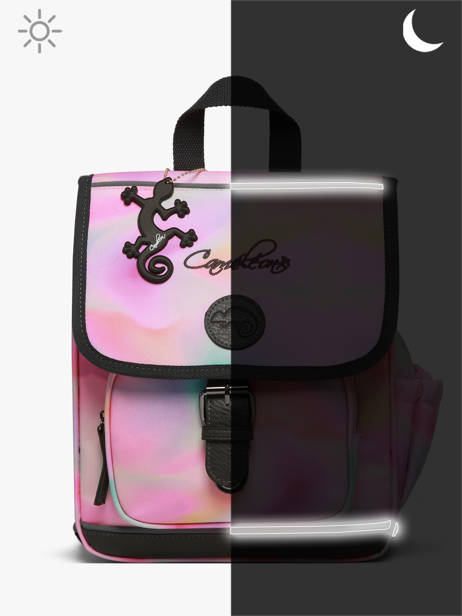 Rugzak 1 Compartiment Cameleon Roze vintage fantasy SD30 ander zicht 8