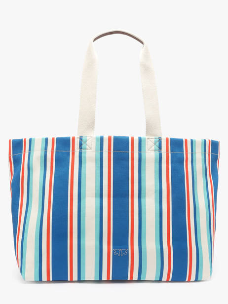 Schoudertas Logo Shopper Katoen Pinko Blauw logo shopper 4754A2G5 ander zicht 3