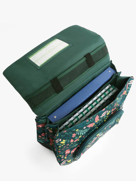 Boekentas Op Wieltjes 2 Compartimenten Tann's Groen les fantaisies f 42266 ander zicht 3